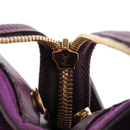 Saint Laurent Calfskin Muse Two Cabas Magenta 8 of 9