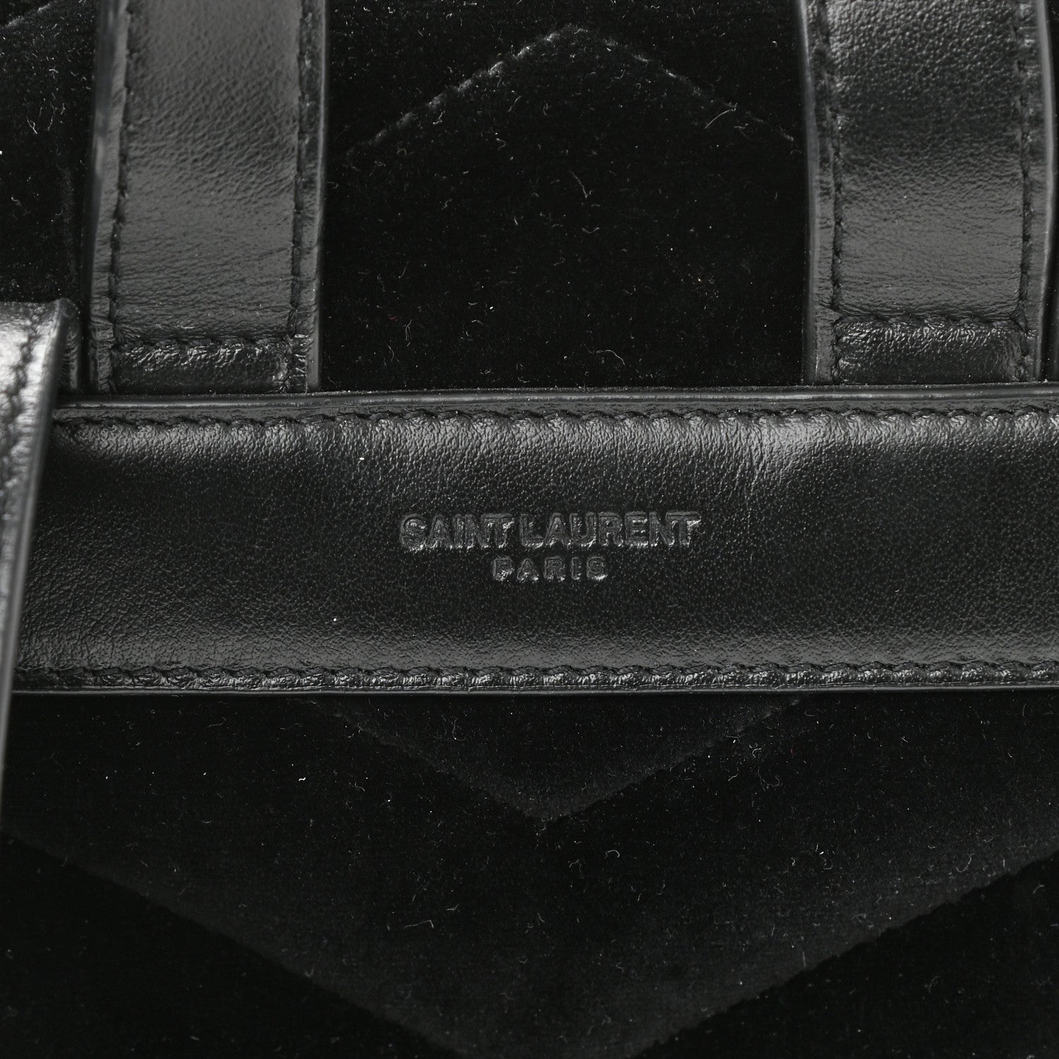 Saint Laurent Velvet Y Quilted Monogram Small Loulou Backpack Black 6 of 10