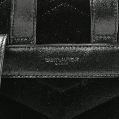 Saint Laurent Velvet Y Quilted Monogram Small Loulou Backpack Black 6 of 10