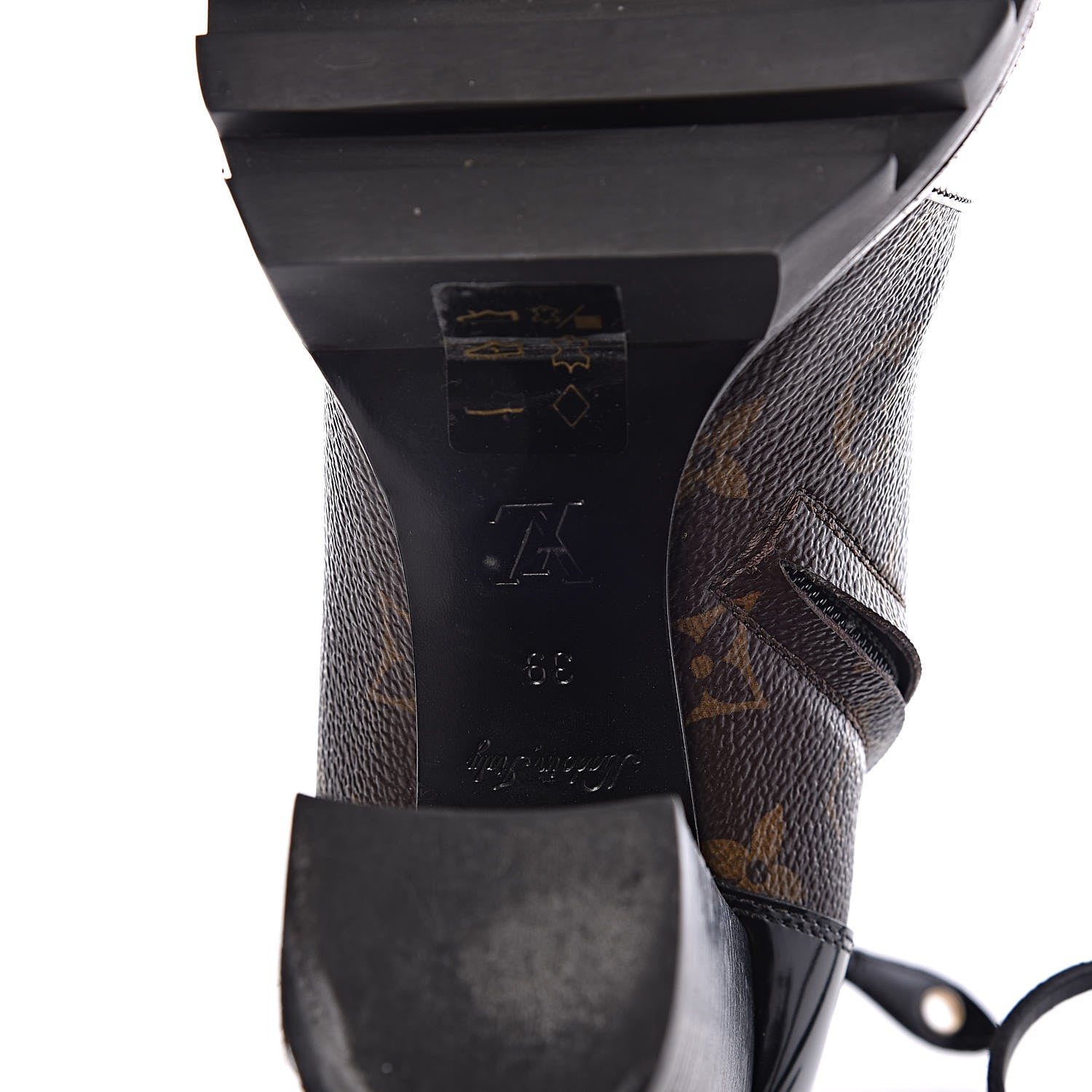 Louis Vuitton Patent Calfskin Monogram Star Trail Ankle Boots 39 Black 9 of 12