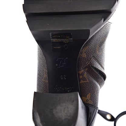 Louis Vuitton Patent Calfskin Monogram Star Trail Ankle Boots 39 Black 9 of 12