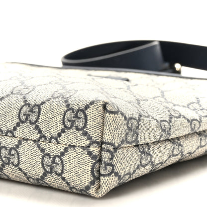 Gucci GG Plus Monogram Medium Flat Messenger Bag Navy 9 of 9
