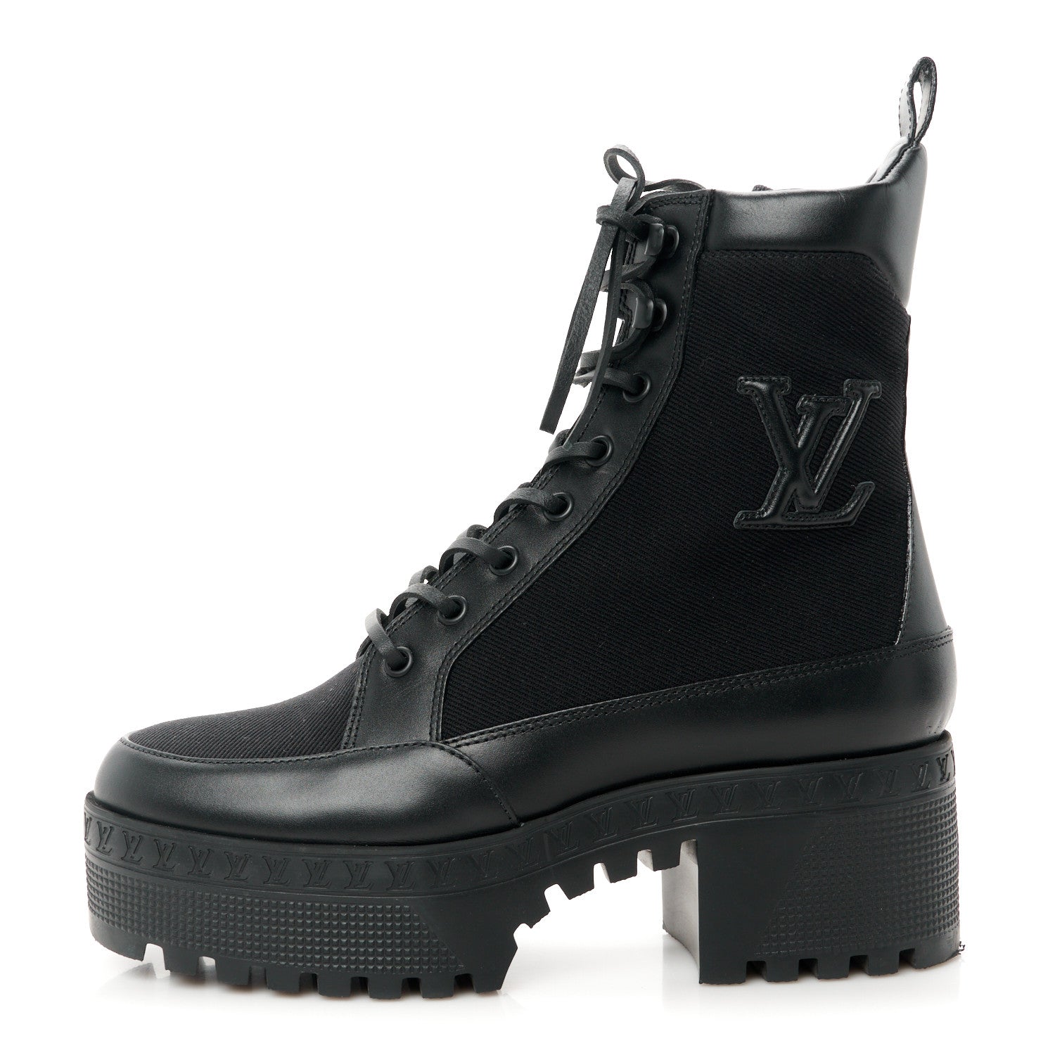 Louis Vuitton Canvas Monogram Laureate Platform Desert Boots 37 Black 1 of 9