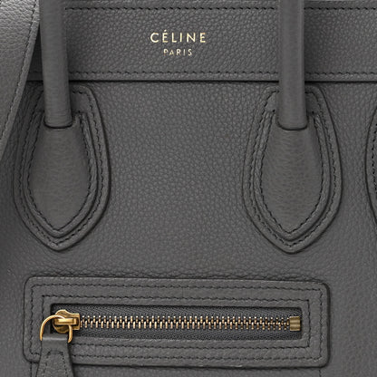 Celine Baby Drummed Calfskin Nano Luggage Kohl 8 of 10