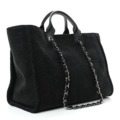 Chanel Lurex Boucle Medium Deauville Tote Black 2 of 4