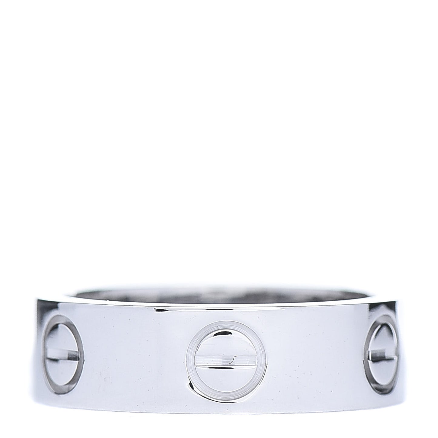 18K White Gold 5.5mm LOVE Ring 50 5.25