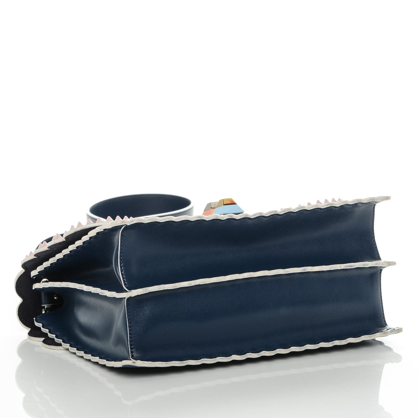 Vitello Liberty Scalloped Studded Flowers and Bows Kan I Shoulder Bag Amazzonia Multicolor