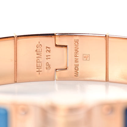 Hermes Enamel Printed Narrow Charniere Couvertures Nouvelles Hinged Bracelet S 5 of 5