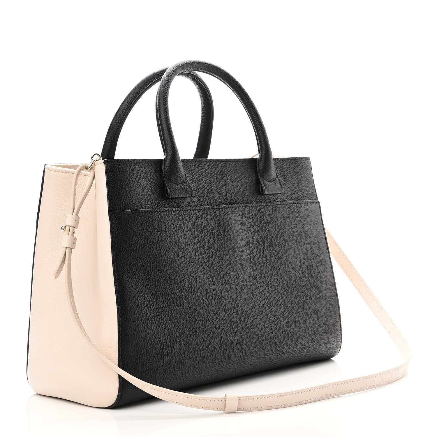 Chanel Grained Calfskin Small Bi-Color Neo Executive Shopper Tote Black Beige 3 of 10