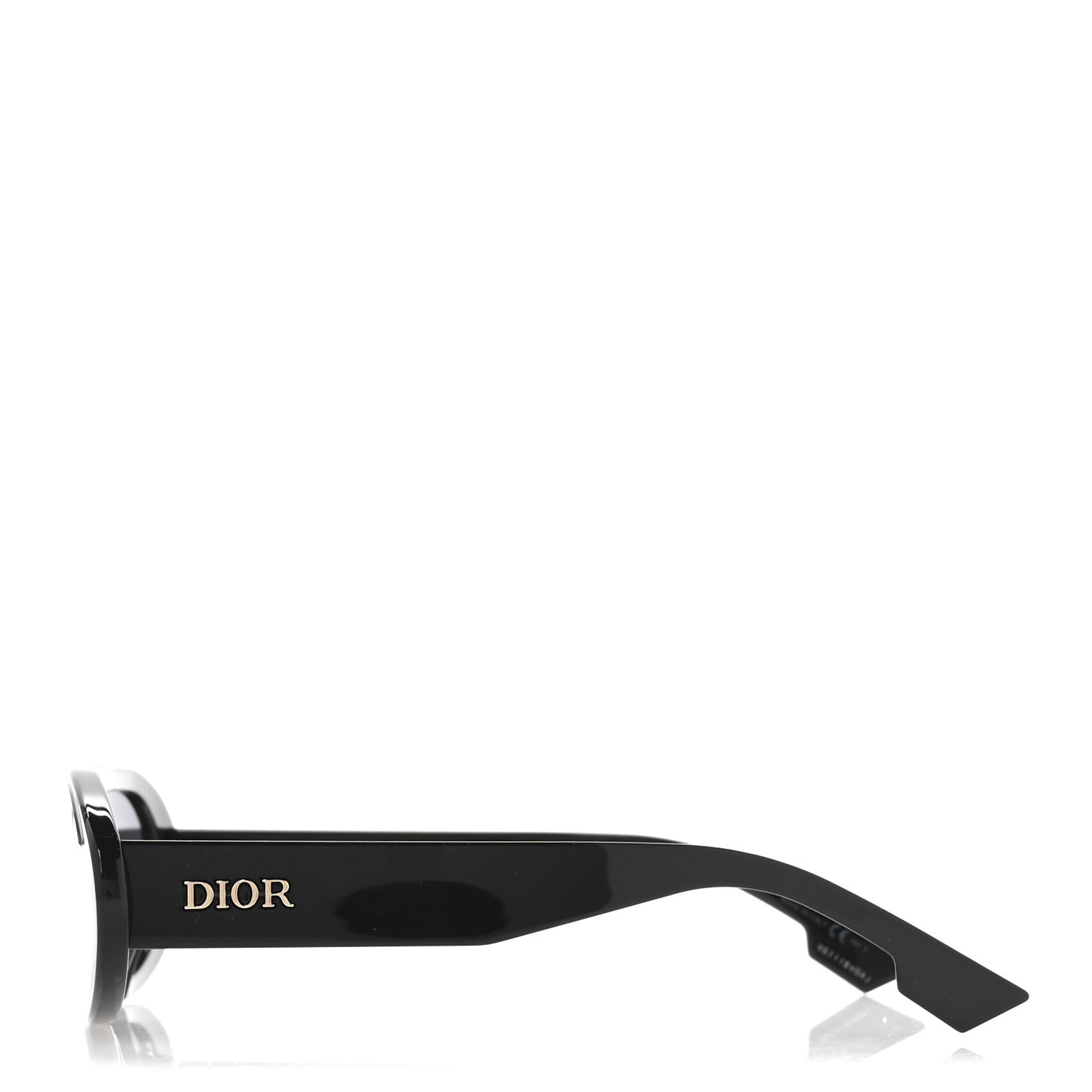 Christian Dior Acetate Oblique Oval Sunglasses Black 3 of 9