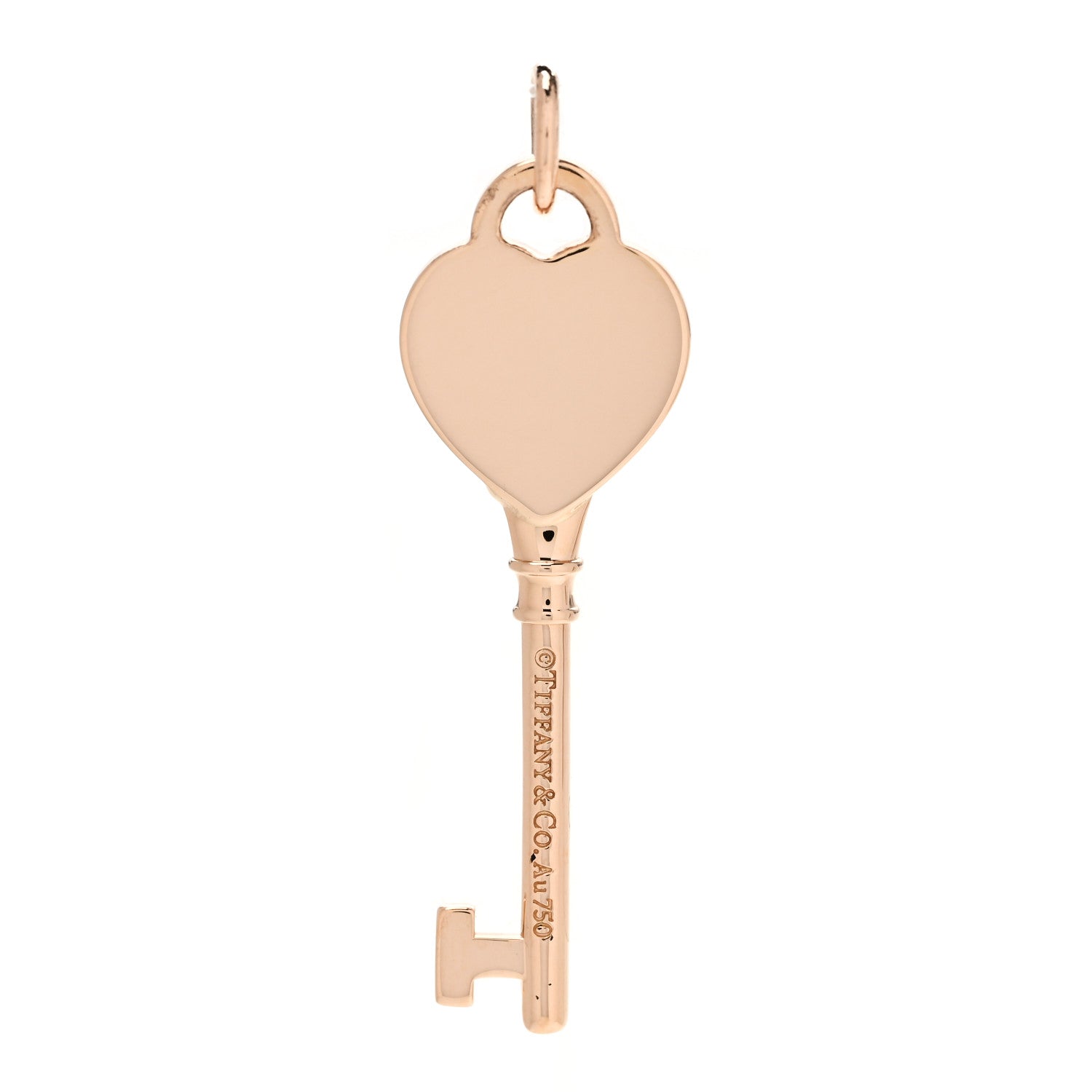 Tiffany 18K Rose Gold Return To Tiffany Heart Key Pendant 3 of 5