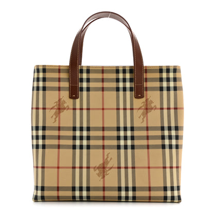 Burberry Haymarket Check Tote Brown 1 of 12
