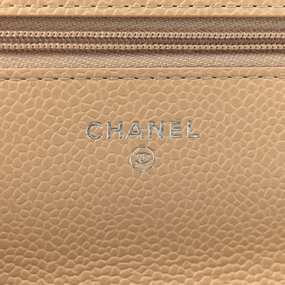 Chanel Caviar Quilted Wallet On Chain WOC Beige 6 of 11