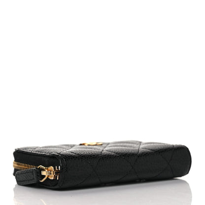 Chanel Caviar Quilted Zip Coin Purse Black 4 of 9