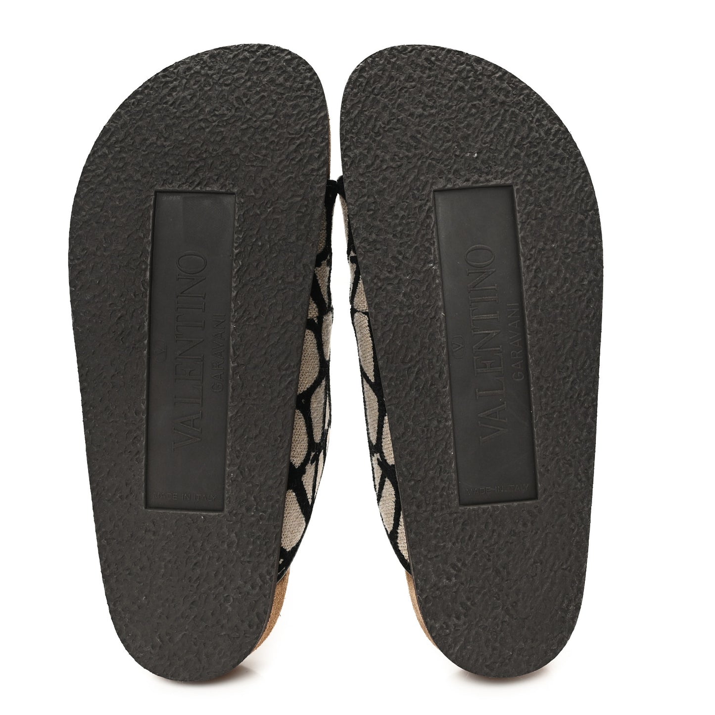 Toile Iconographe Vlogo Slide Sandals 38 Naturale Black Fondant