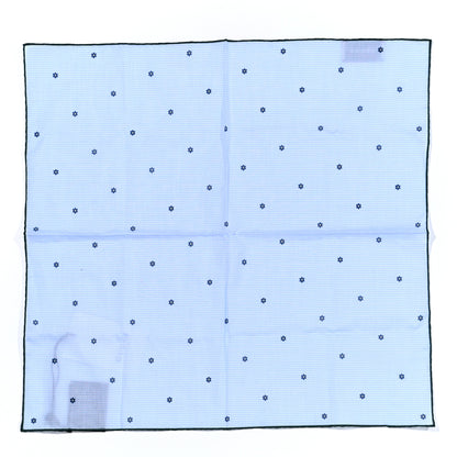 Gucci Cotton Popeline Flower Pocket Square Blue 1 of 4