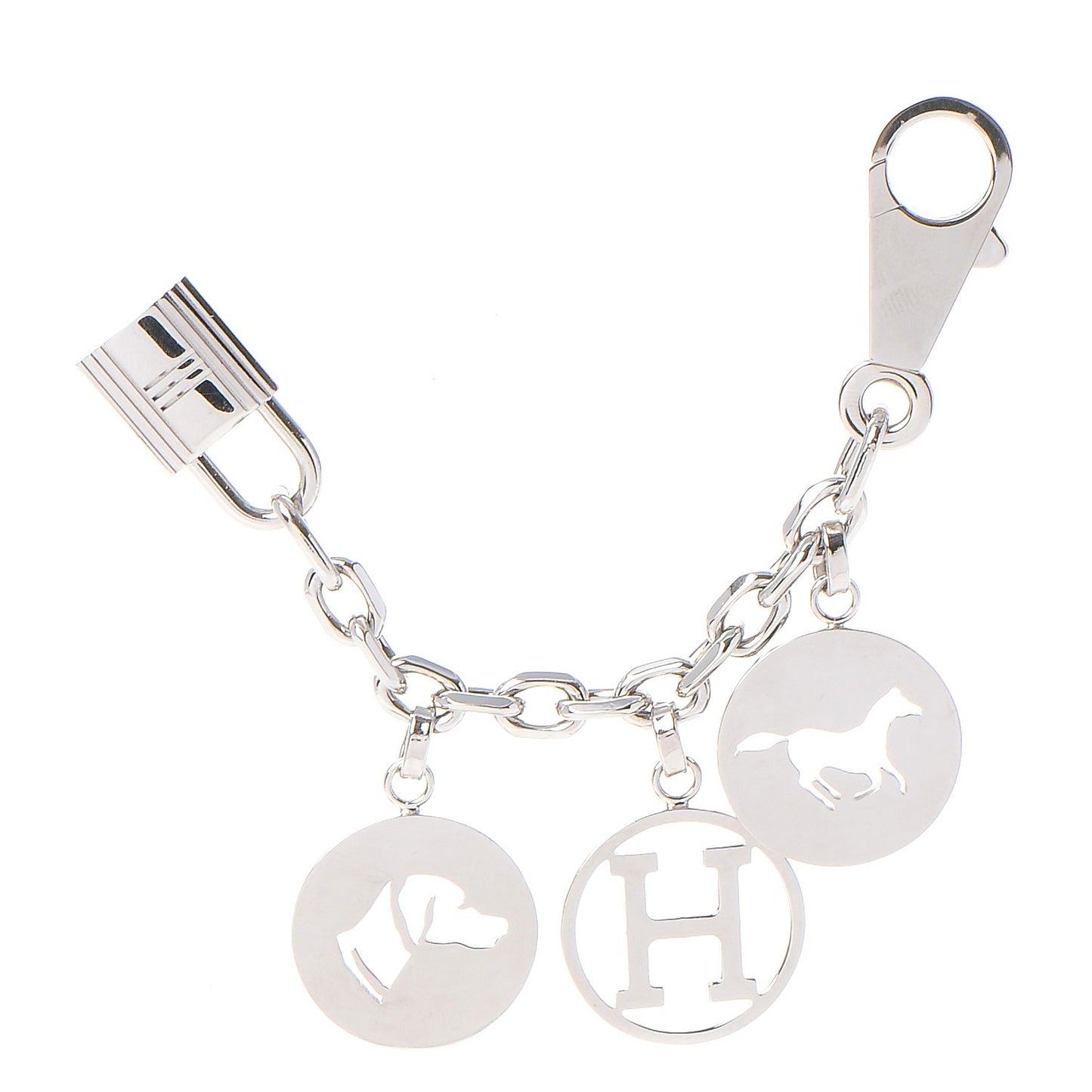 Palladium Breloque Bag Charm Silver