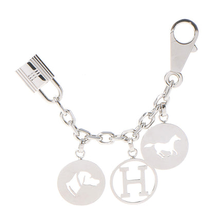 Hermes Palladium Breloque Bag Charm Silver 1 of 5