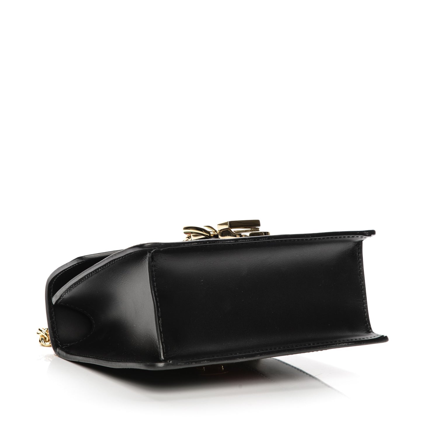 Calfskin Mini Sylvie Chain Shoulder Bag Black