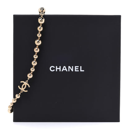 Chanel Metal Bead CC Necklace Gold 6 of 6