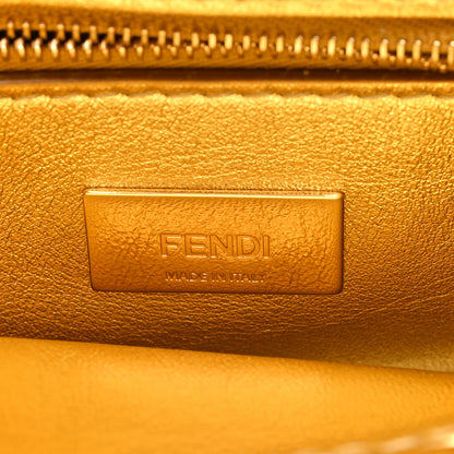Fendi Sequin Vitello Catalan XS Peekaboo Iconic Satchel Gold 6 of 9