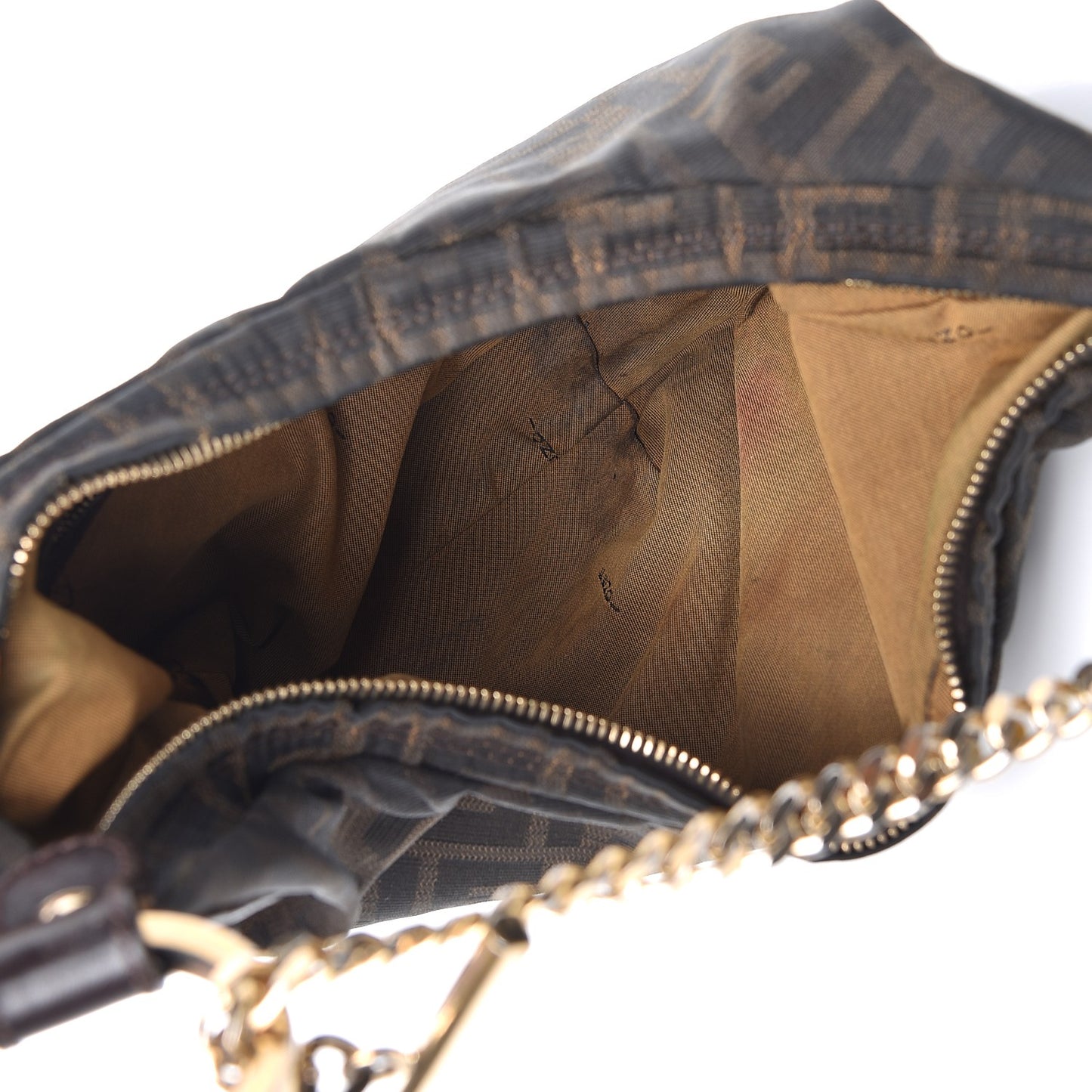 Zucca Small Chef Chain Hobo Tobacco