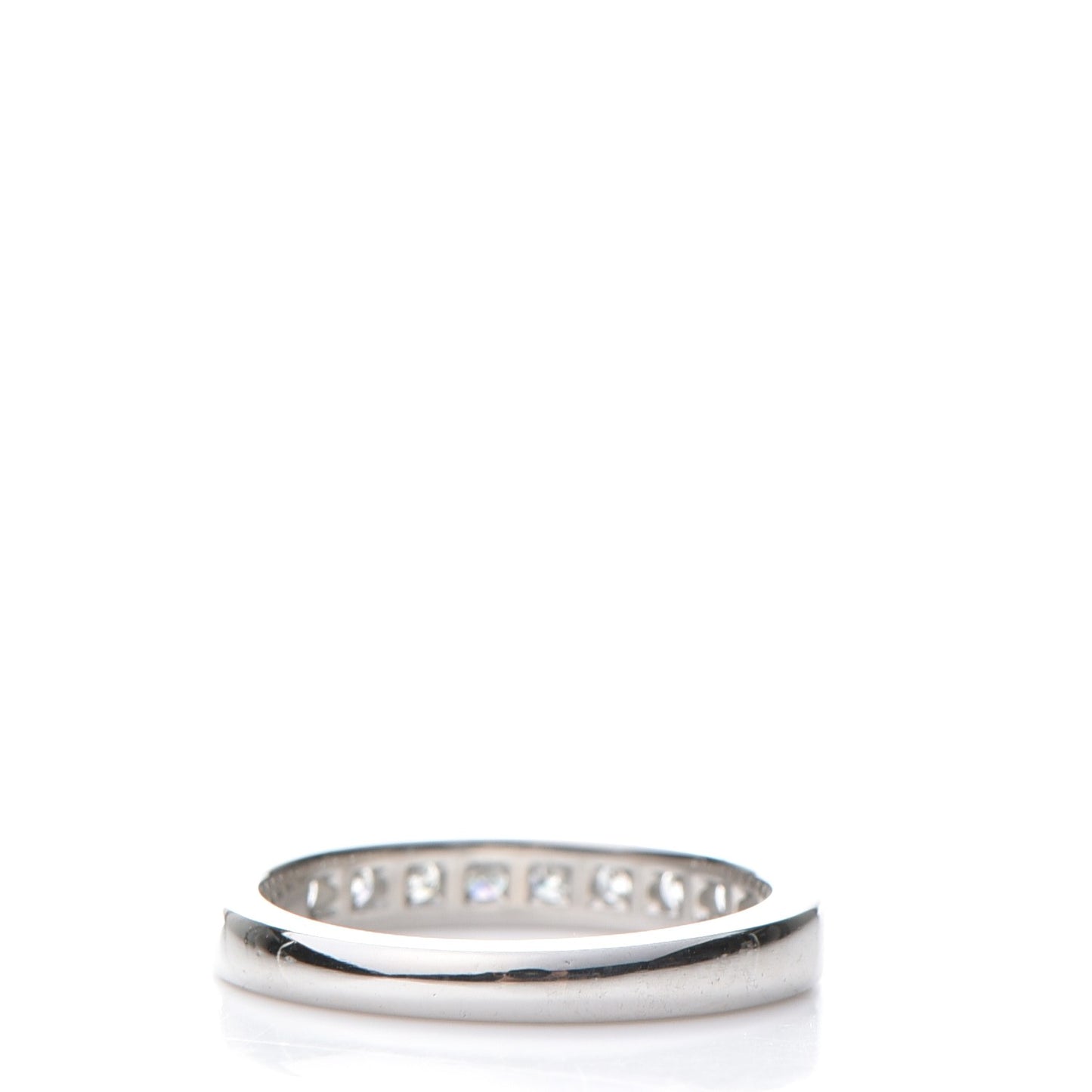 Platinum Diamond .33ctw Half Circle Wedding Band Ring 50 5.5