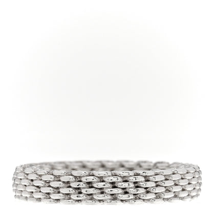 Tiffany Sterling Silver Narrow Mesh Somerset Ring 51 5.75 3 of 4