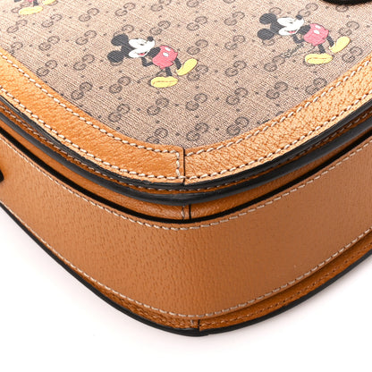 Gucci X DISNEY Mini Vintage GG Supreme Monogram Mickey Mouse Small Flap Messenger Bag Beige Vintage Sun Oil 9 of 12