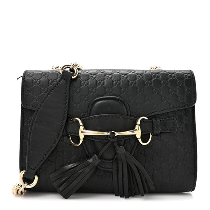 Gucci Microguccissima Mini Emily Chain Shoulder Bag Black 1 of 15
