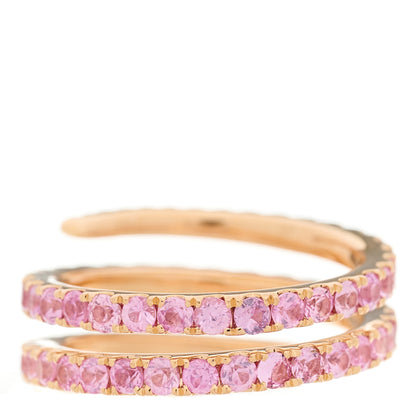 Anita Ko 18K Rose Gold Pink Sapphire Coil Ring 54 6.75 3 of 4
