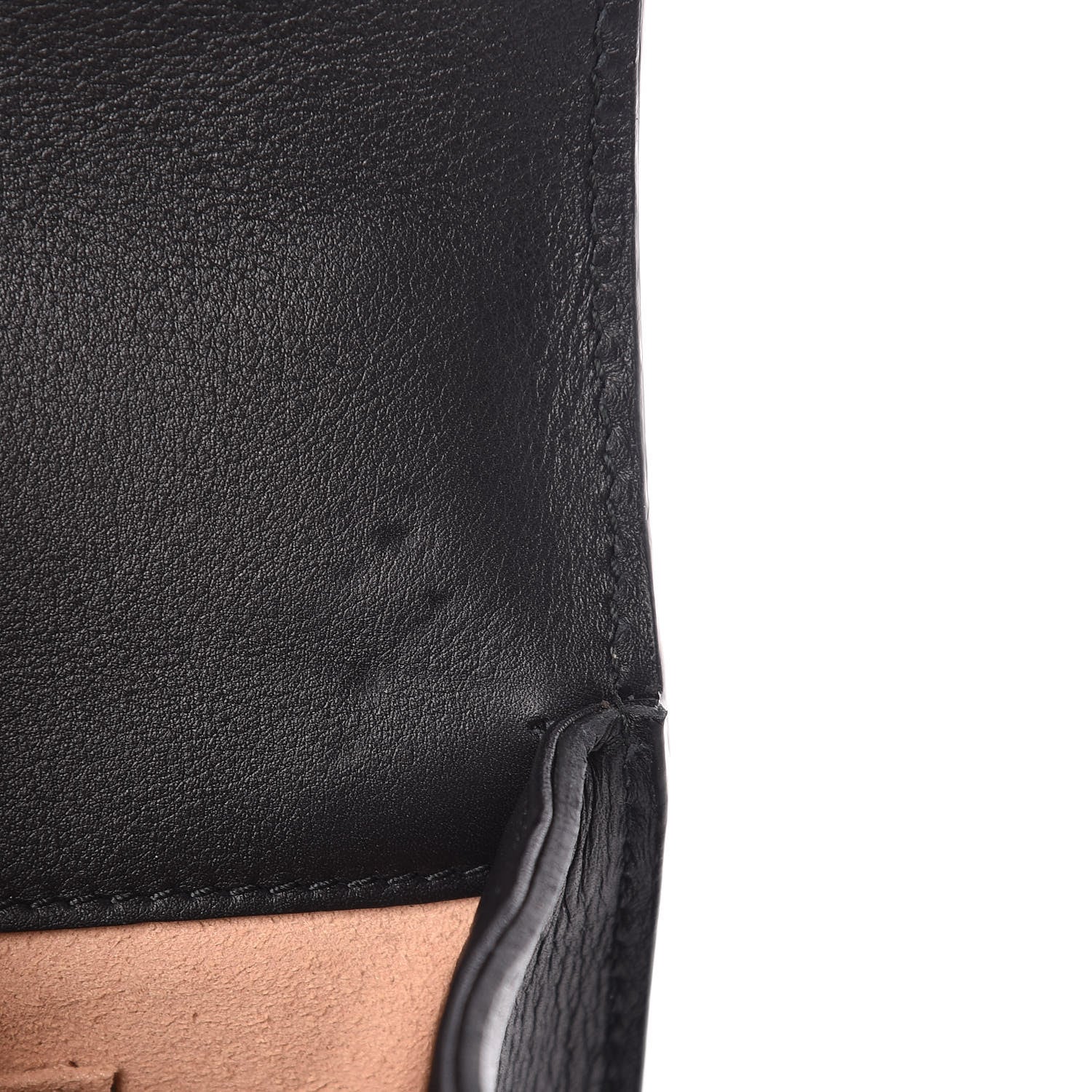 Gucci Calfskin Strawberry Embroidered Small Padlock Shoulder Bag Black 12 of 13