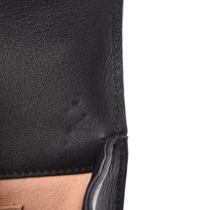 Gucci Calfskin Strawberry Embroidered Small Padlock Shoulder Bag Black 12 of 13