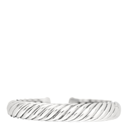 David Yurman Sterling Silver 10mm Sculpted Cable Cuff Bracelet 1 of 4