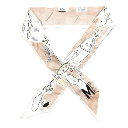 Christian Dior Silk Mitzah ABCDIOR "M" Scarf Pink 1 of 4