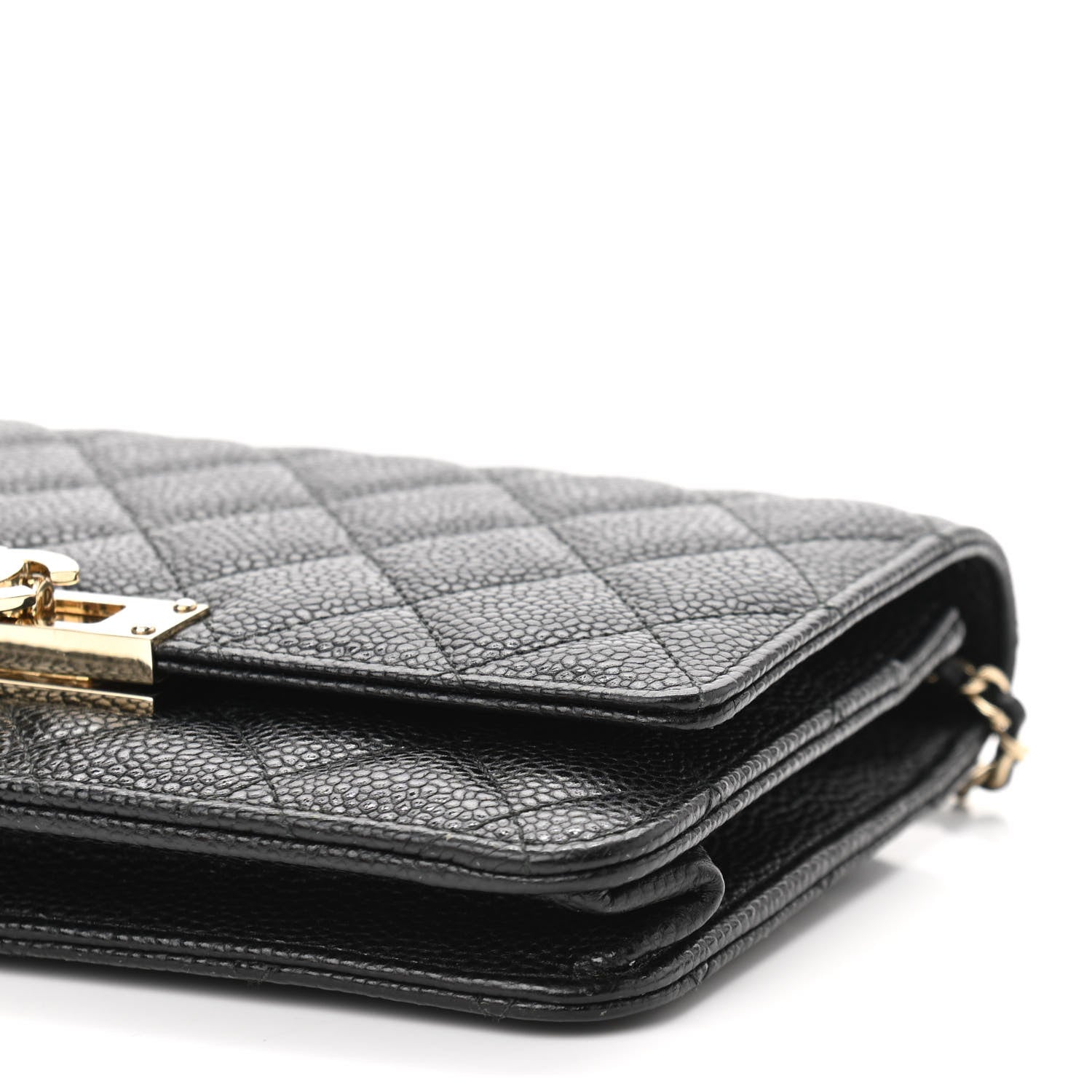 Chanel Caviar Quilted Golden Class Wallet On Chain WOC Black 13 of 14