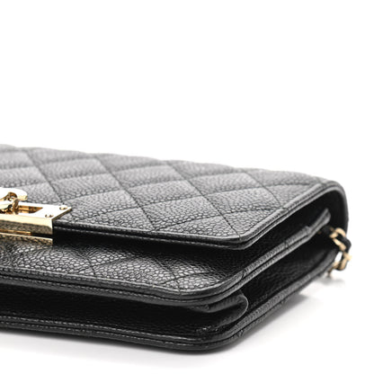 Chanel Caviar Quilted Golden Class Wallet On Chain WOC Black 13 of 14