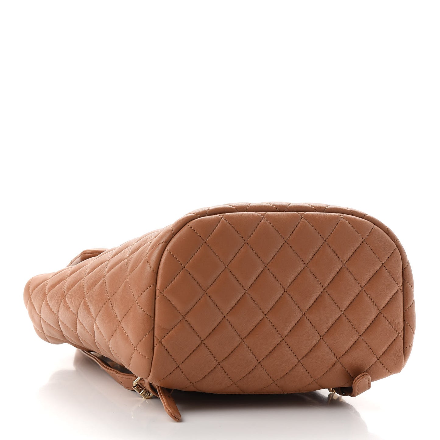 Lambskin Quilted Small Urban Spirit Backpack Brown
