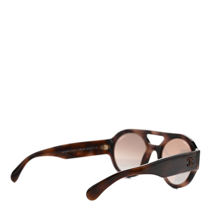 Chanel Resin Crystal Polarized Sunglasses 5419-B Tortoise 4 of 9