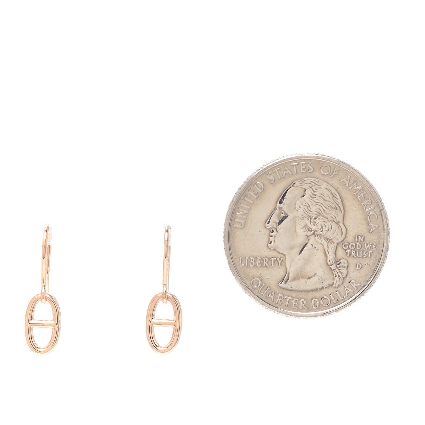 18K Rose Gold Ronde Chaine d'Ancre Drop Earrings