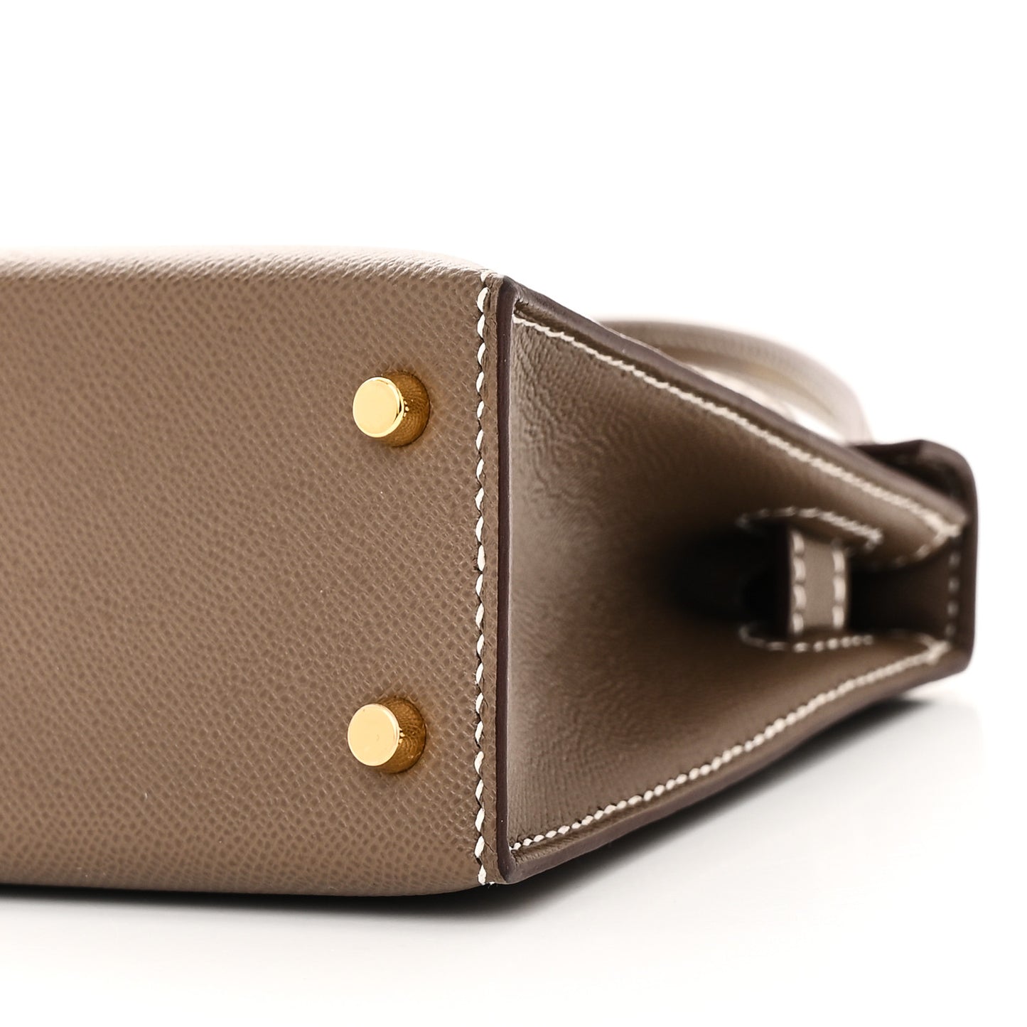 Madame Calfskin Mini Kelly Sellier 20 Etoupe