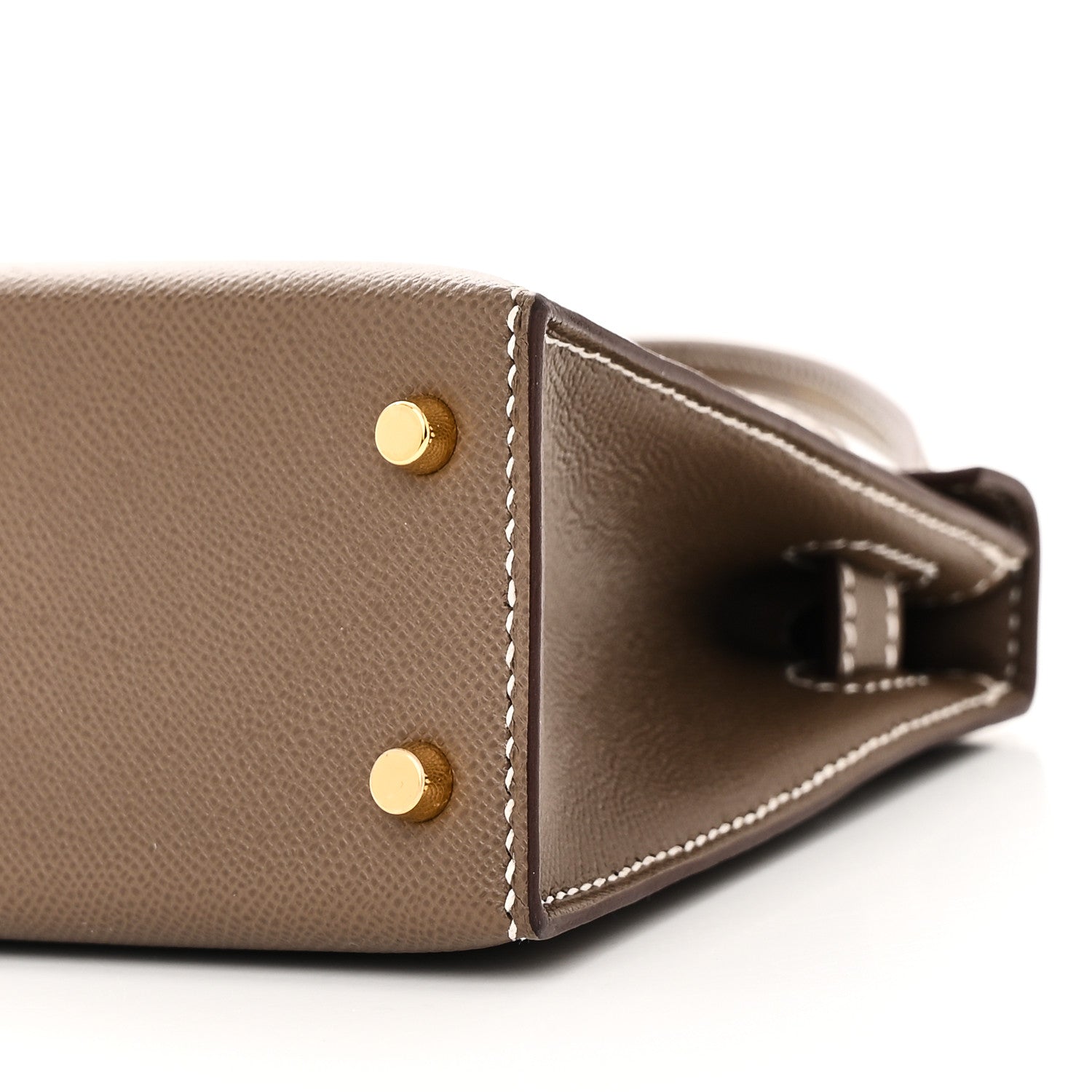 Hermes Madame Calfskin Mini Kelly Sellier 20 Etoupe 9 of 10