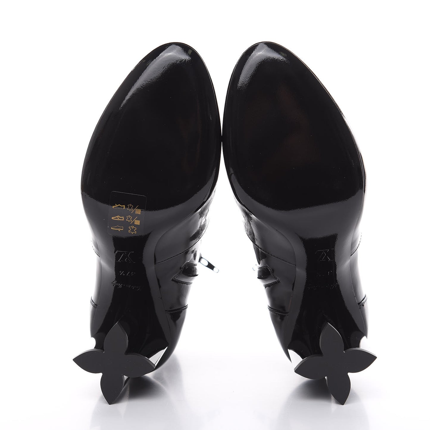 Patent Silhouette Ankle Boots 37.5 Black