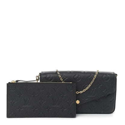 Louis Vuitton Empreinte Pochette Felicie Chain Wallet Black 3 of 13