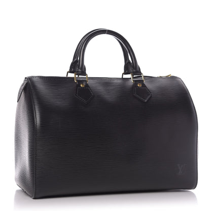 Louis Vuitton Epi Speedy 30 Black 3 of 9