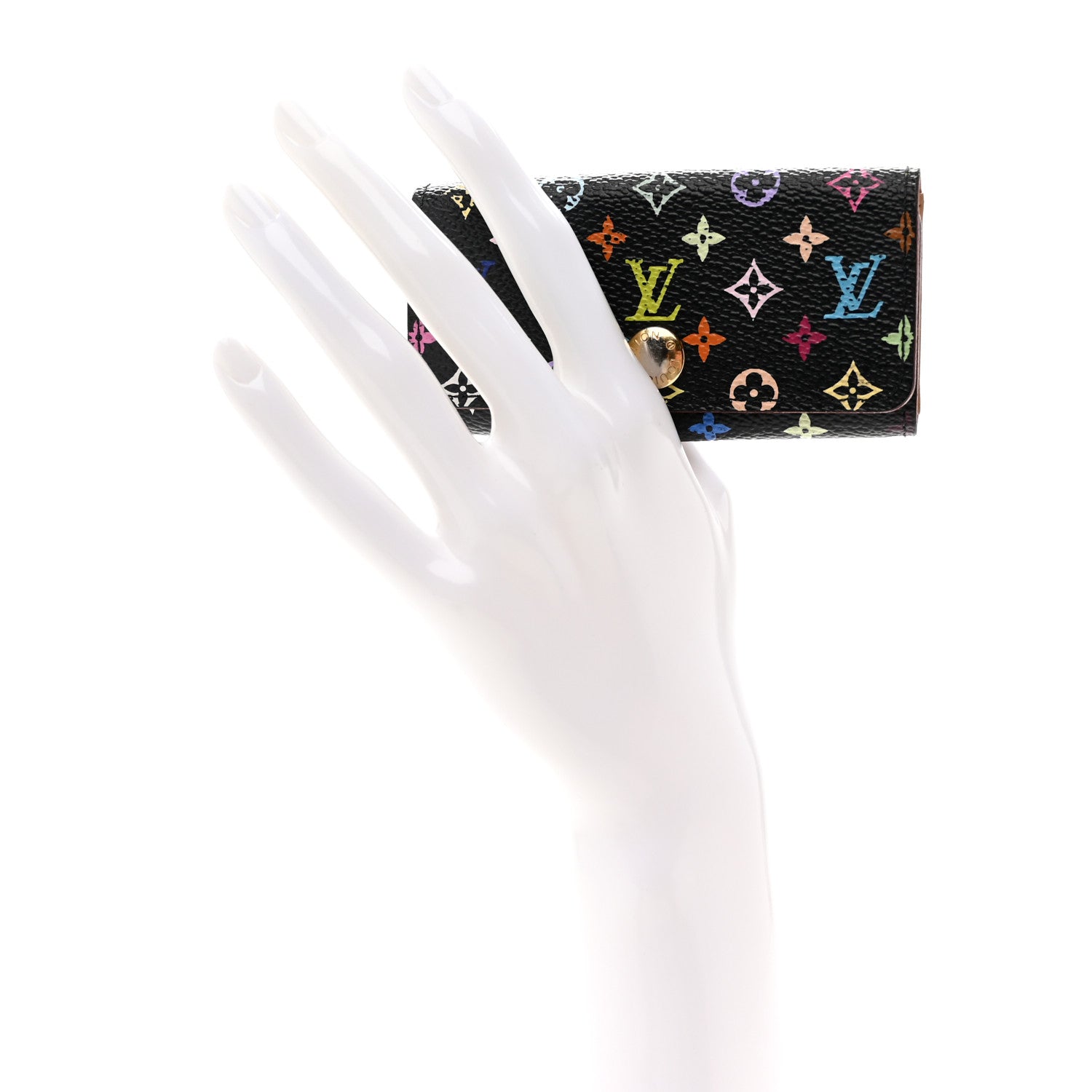 Louis Vuitton Monogram Multicolor Multicles 4 Key Holder Black Grenade 2 of 10