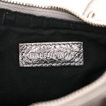 Balenciaga Metallic Agneau Arena Le Cagole Shoulder Bag XS Silver 7 of 14