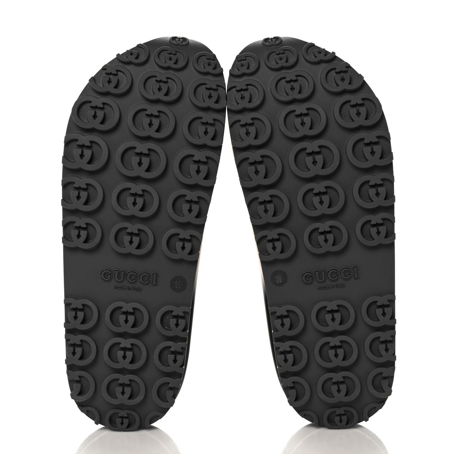 Soft Rubber Womens Interlocking G Platform 42mm Slide Sandals 39 Black