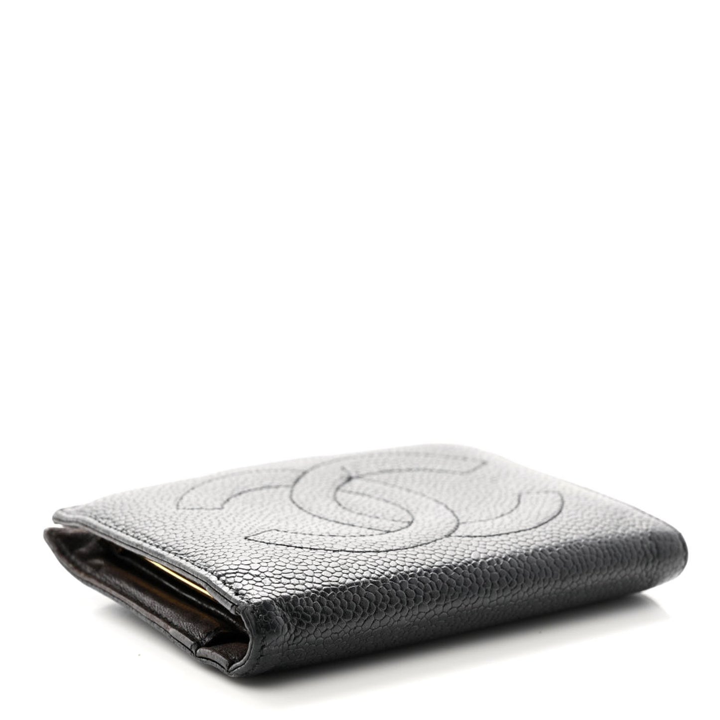 Caviar Timeless CC Compact French Wallet Black