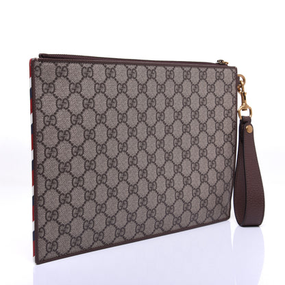 Gucci GG Supreme Monogram Courrier Documents Holder Beige New Acero 3 of 12